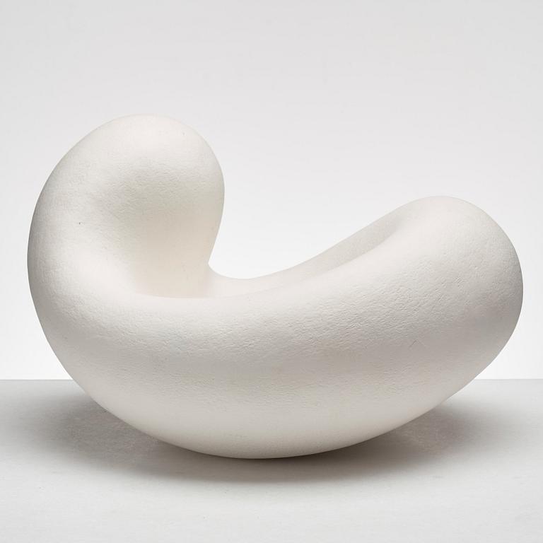 Eva Hild, a white stoneware sculpture, "Bumling" series, Sweden 1999.