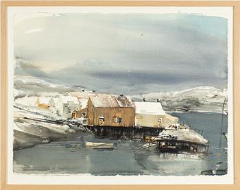 Lars Lerin, "Vintermorgon, Skutvik, Nordland".