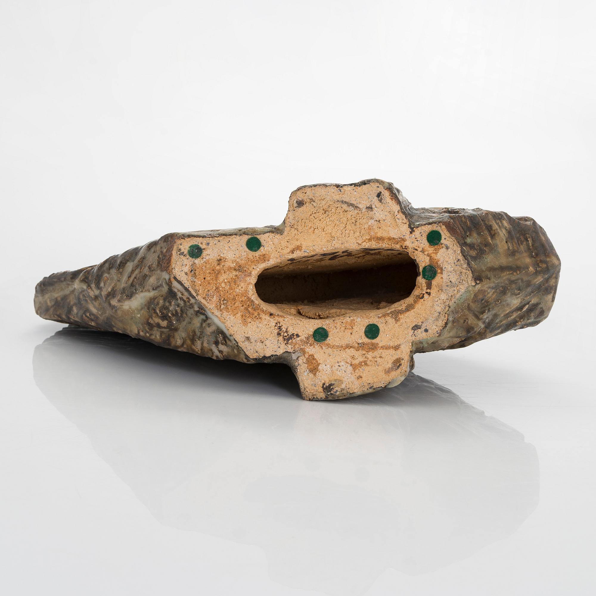 Taisto Kaasinen, skulptur, stengods, signerad T. Kaasinen Arabia.