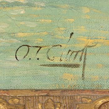 Octavius Thomas Clark, olja på duk, signerad.