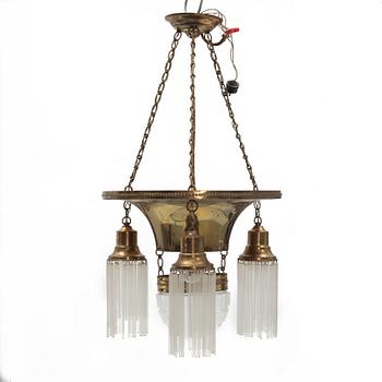 An Art Nouveau ceiling light, early 20th Century.