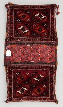 Camel saddle bag, circa 102 x 56 cm.
