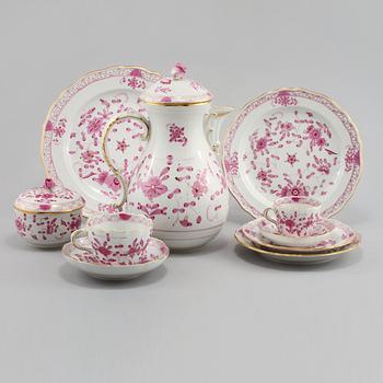 SERVISDELAR, 115 st, porslin, Meissen, omkring 1900-talets mitt.