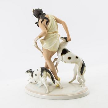 Figure Volkstedt Germany mid-20th century porcelain.