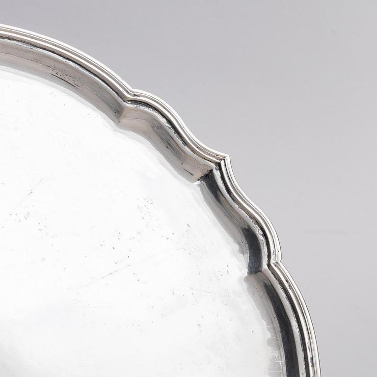 An 18th century Baltic silver tazza, unidetified maker HHG, Reval.