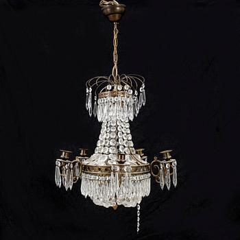 LJUSKRONA, empirestil, 1900-tal. Höjd ca 48 cm.