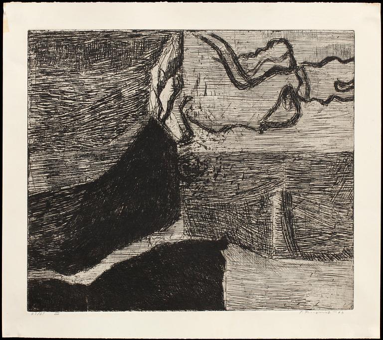 TORSTEN RENQVIST, etsningar, 4 st, sign o dat -60.