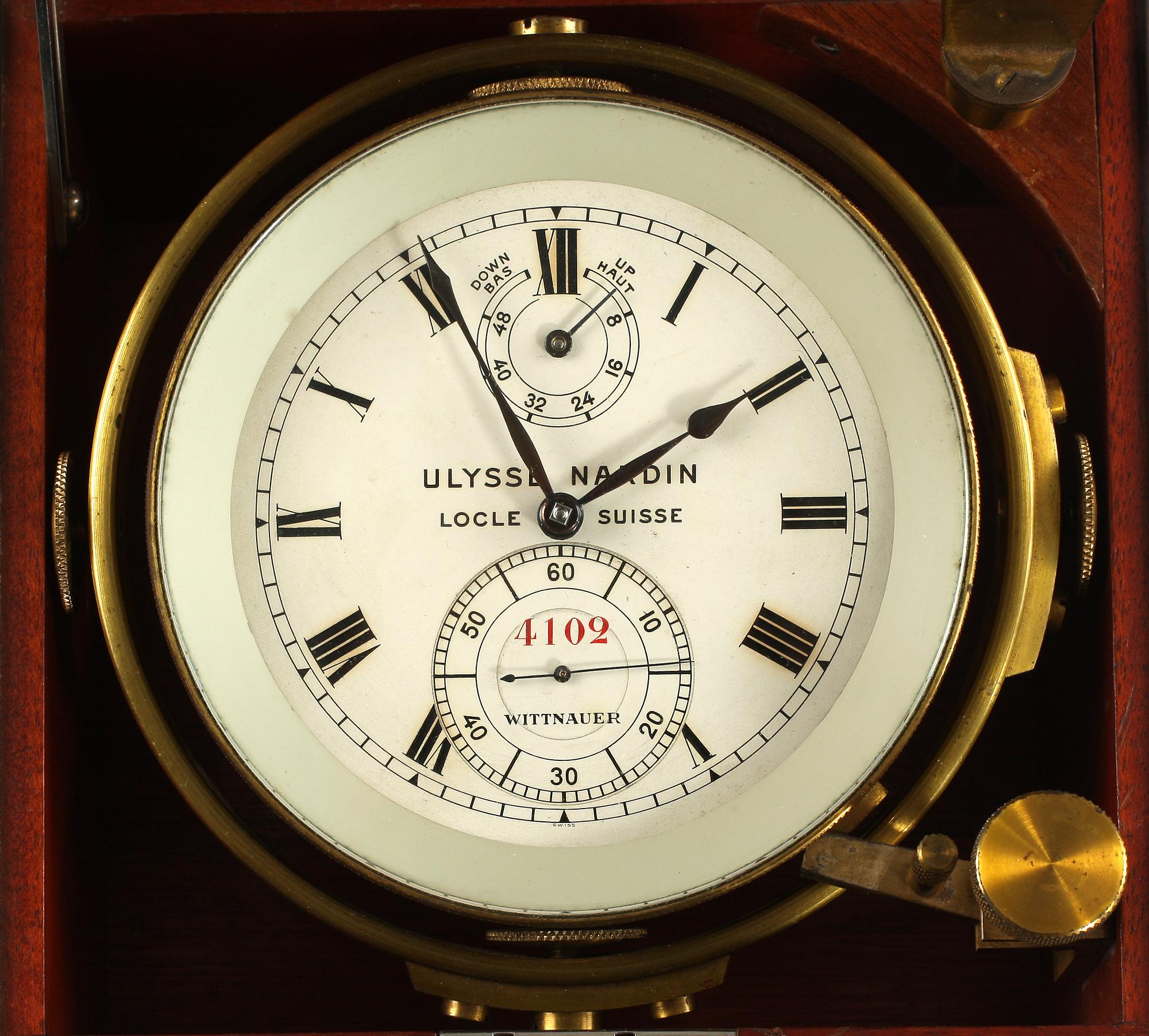 SKEPPSKRONOMETER. Ulysse Nardin, Nr 4102.