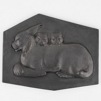 Michael Schilkin, relief, signerad och daterad-57, Högfors.