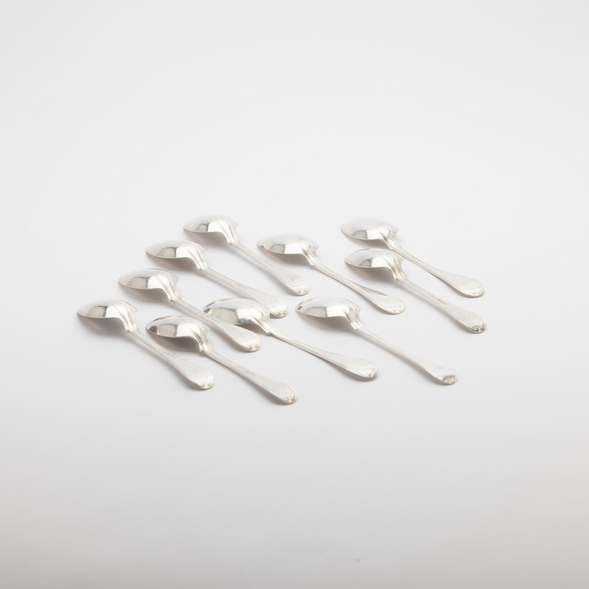 Matskedar, 10 st, silver, 1857.