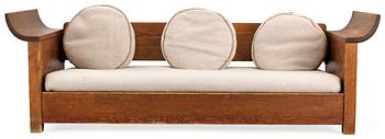 612. An Axel-Einar Hjorth pine sofa/bed  'Sandhamn' by Nordiska Kompaniet, ca 1929.