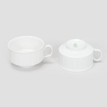 Tapio Wirkkala, A set of 15 tea cups with saucers, "Variation", Rosenthal, Studio-line, Germany 1960s.
