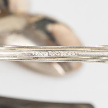 Guldsmedsaktiebolaget (GAB), A Swedish silver cutlery set, 'Gammal fransk' pattern, including with year mark Eskilstuna 1983 (89 pieces).