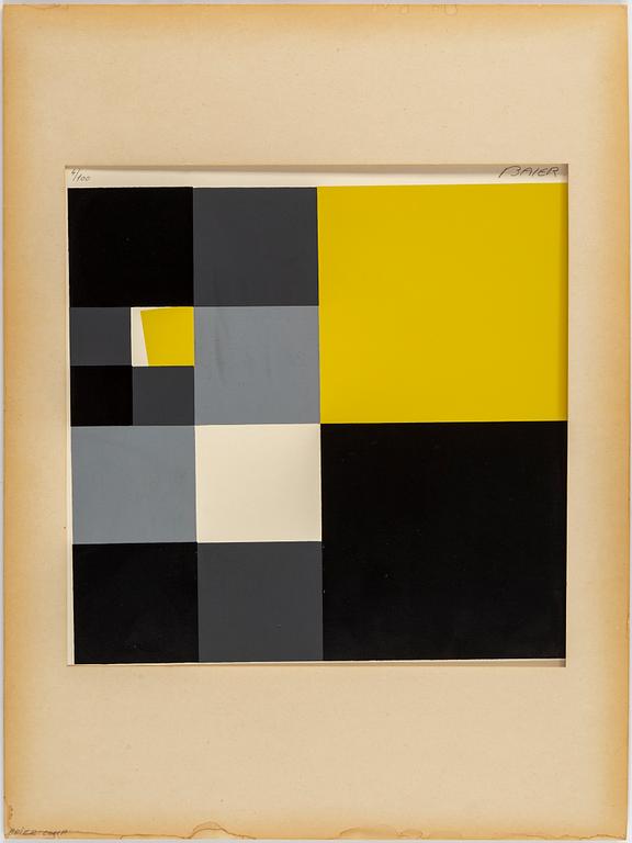 JEAN BAIER, färgserigrafi, signerad med blyerts och numrerad 4/100.