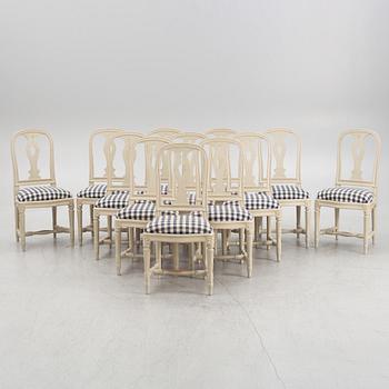 Twelve "Hallunda" chaira from IKEA's 18th century series, 1990's.