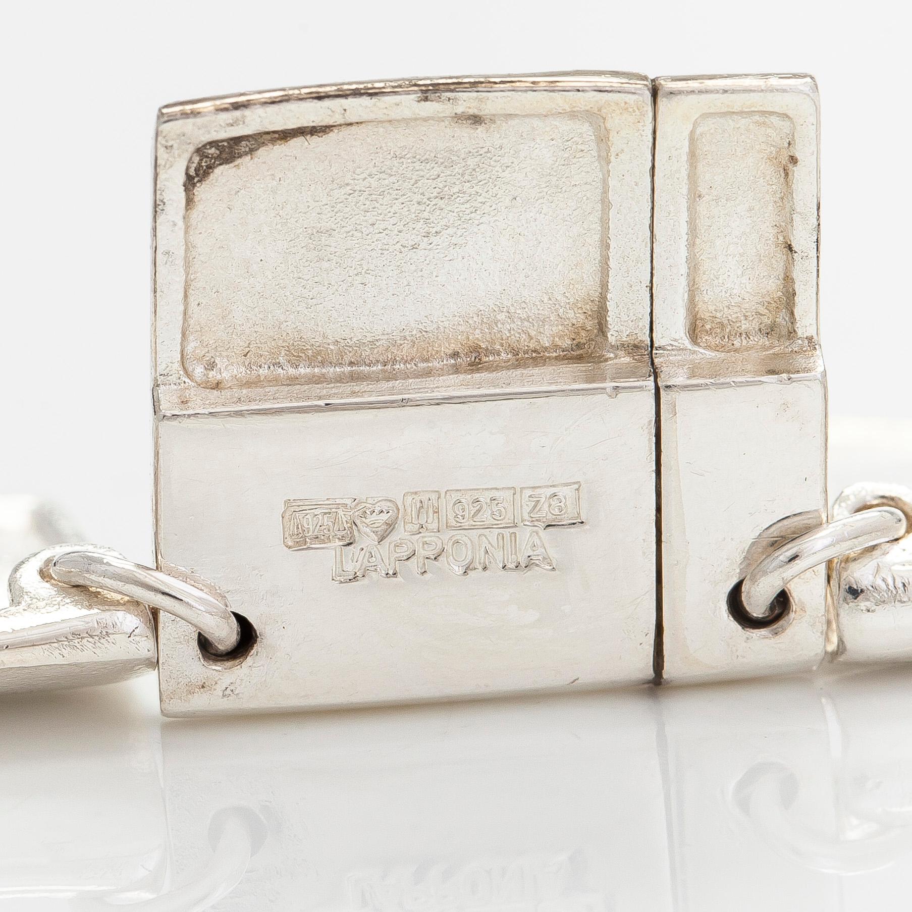 Björn Weckström, Collier, "Galaktiska toppar", sterlingsilver. Lapponia 2001.