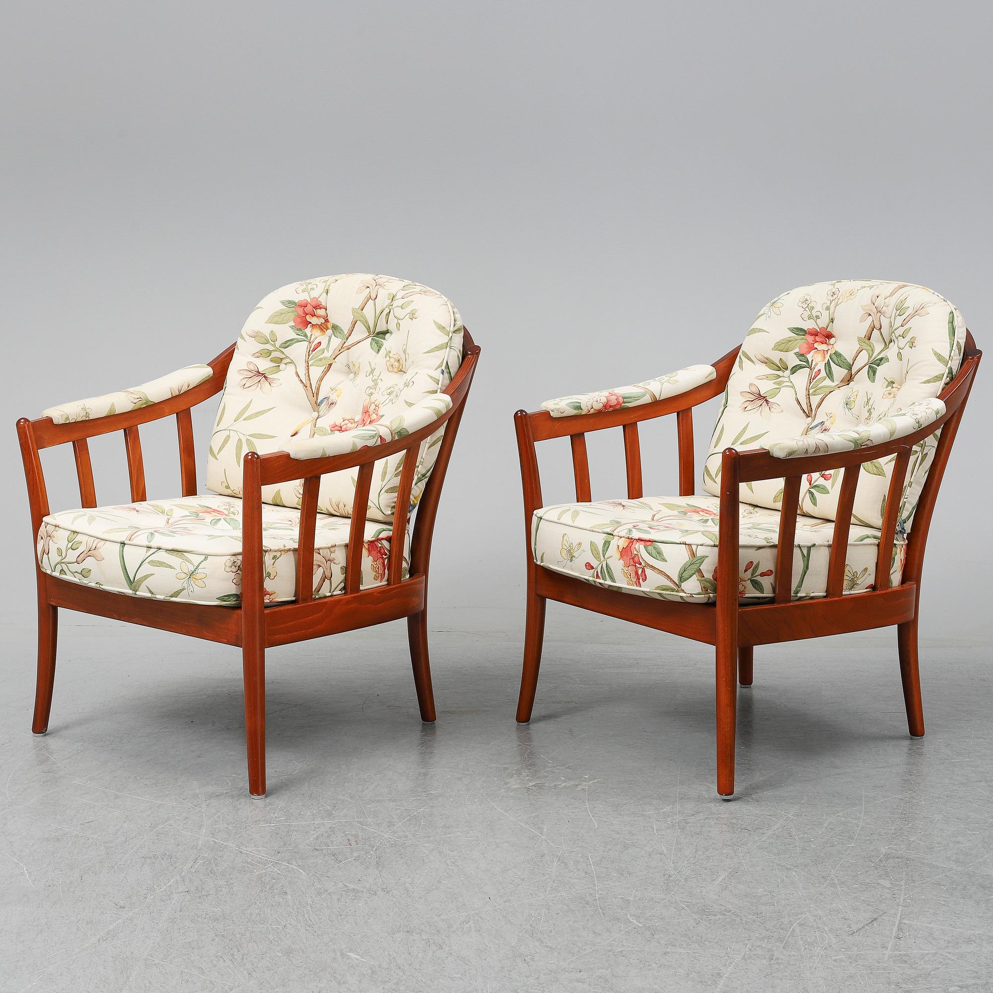 A pair of "Andorra" easy chairs from Bröderna Andersson, second half of 20th century.