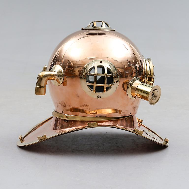 DYKARHJÄLM, kopia efter "U.S Navy Diving Helmet Mark V. Morse Diving Equipment Co Inc. Boston Mass, 1900-/2000-tal.