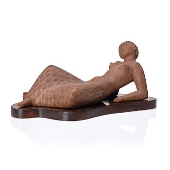 142. Stig Lindberg, a stoneware sculpture of a female figure, Gustavsberg studio, Sweden, mid 1900's.