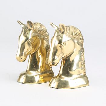 A PAIR OF BRASS BOOKENDS, USA, end of the 20th century.