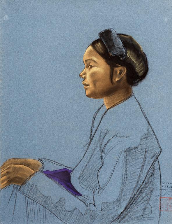 A set of 39 pastels by Vivian Dorf, from Johan Gunnar Andersson's last expedition to China and Tibet 1936-1938.