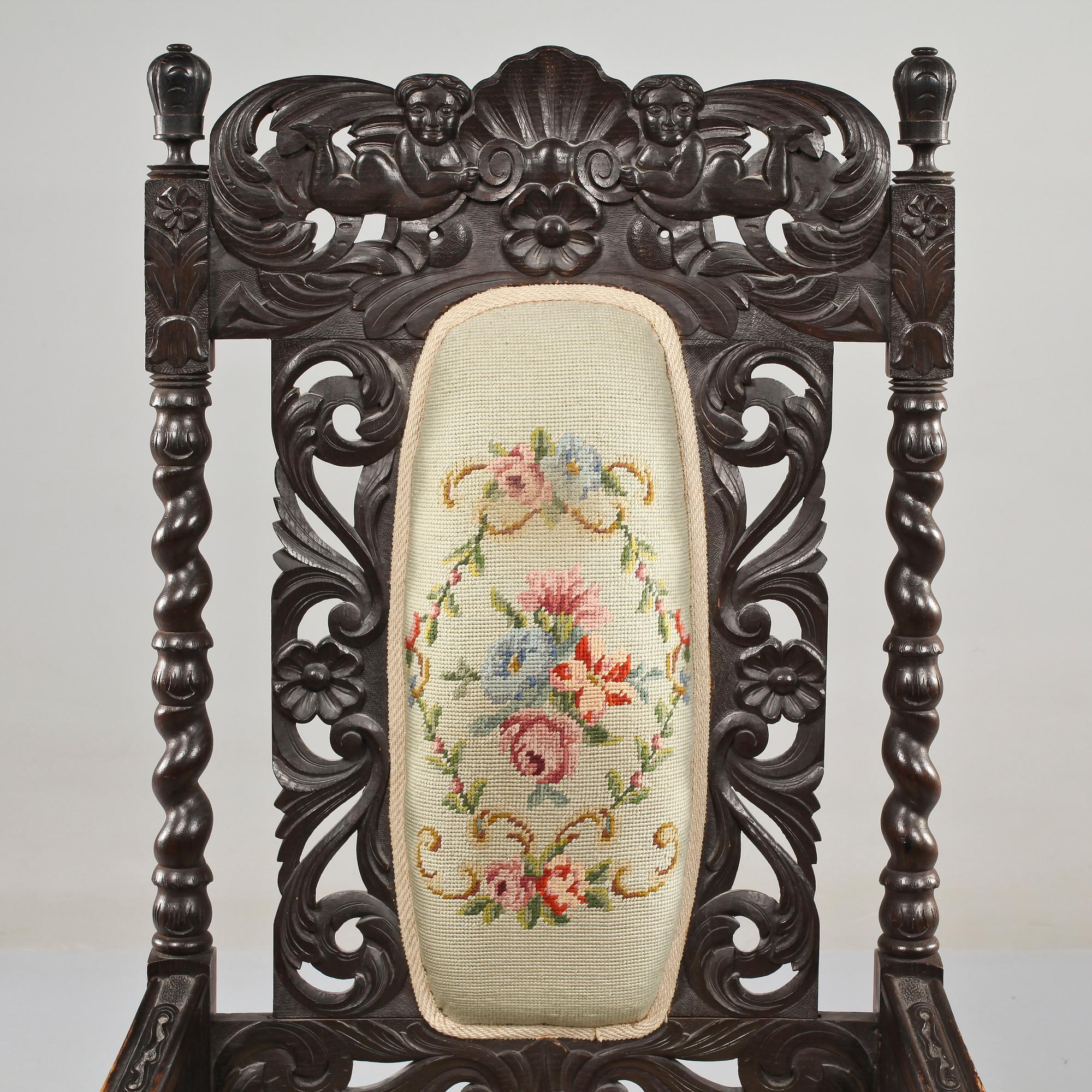 KARMSTOL, barockstil, 1900-talets första del.