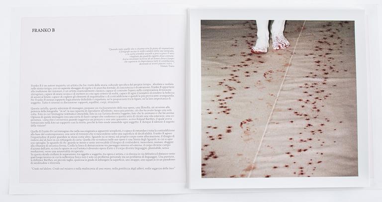 Franko B, complete boxed set with 10 prints by Franko B and text by Francesca Alfano Miglietto.