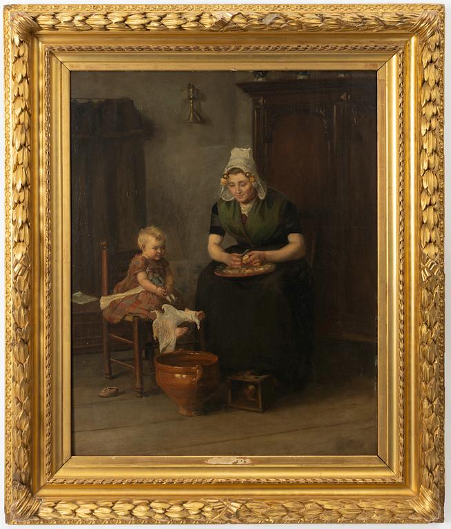 Unknown artist, 19th century, Kitchen chores.