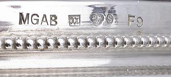 KANDELABRAR, ett par, silver, MGAB, Uppsala,1956.