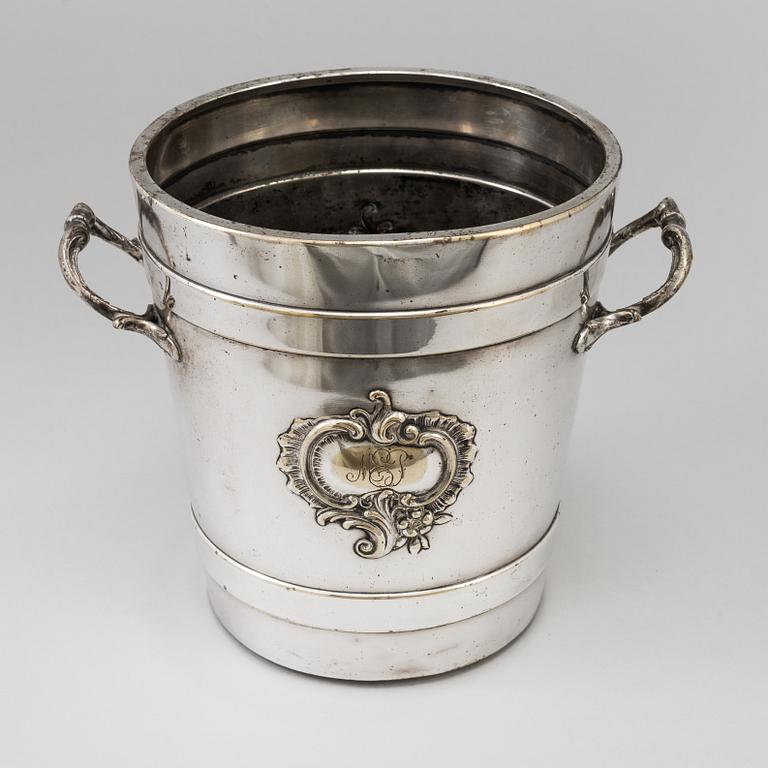 A silver plated wine cooler by WMF early 20th century.