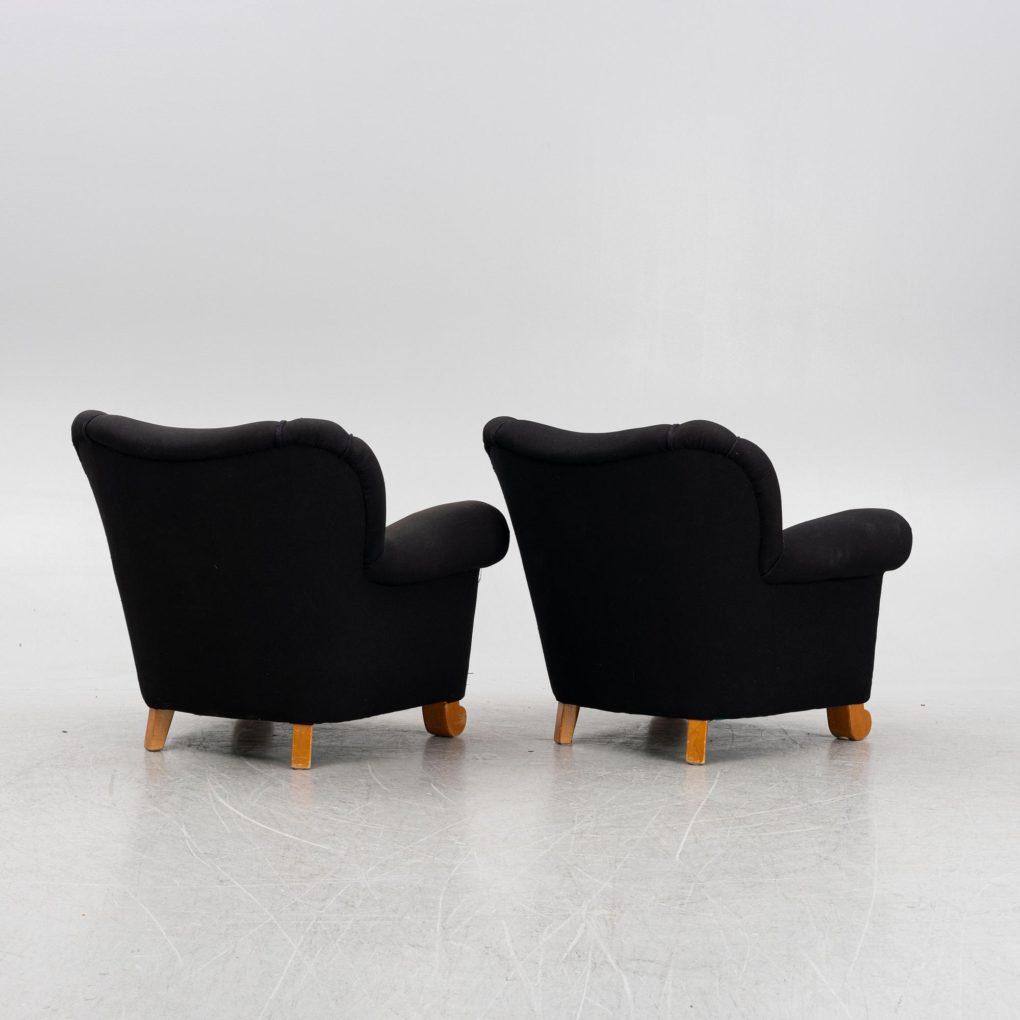 Armchairs, a pair, Swedish Modern, 1940s.