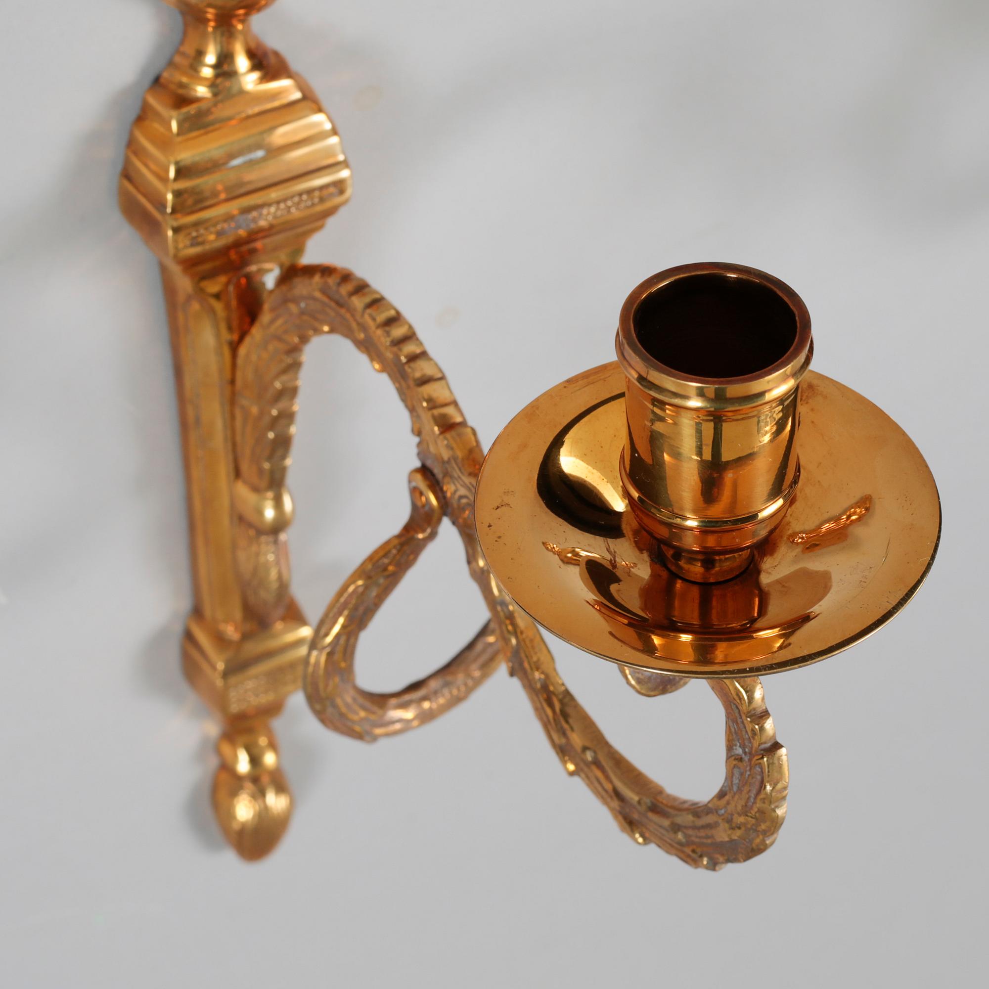 A pair of brass wall candle sticks from Ikea, 1990s.