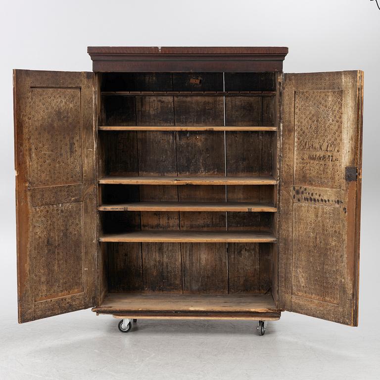 A painted cabinet, Värmland, dated 1847.
