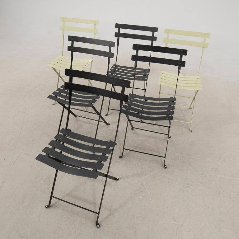 Garden chairs 6 pcs and table "Arc en ciel" Emu and Fermob France 2000s.