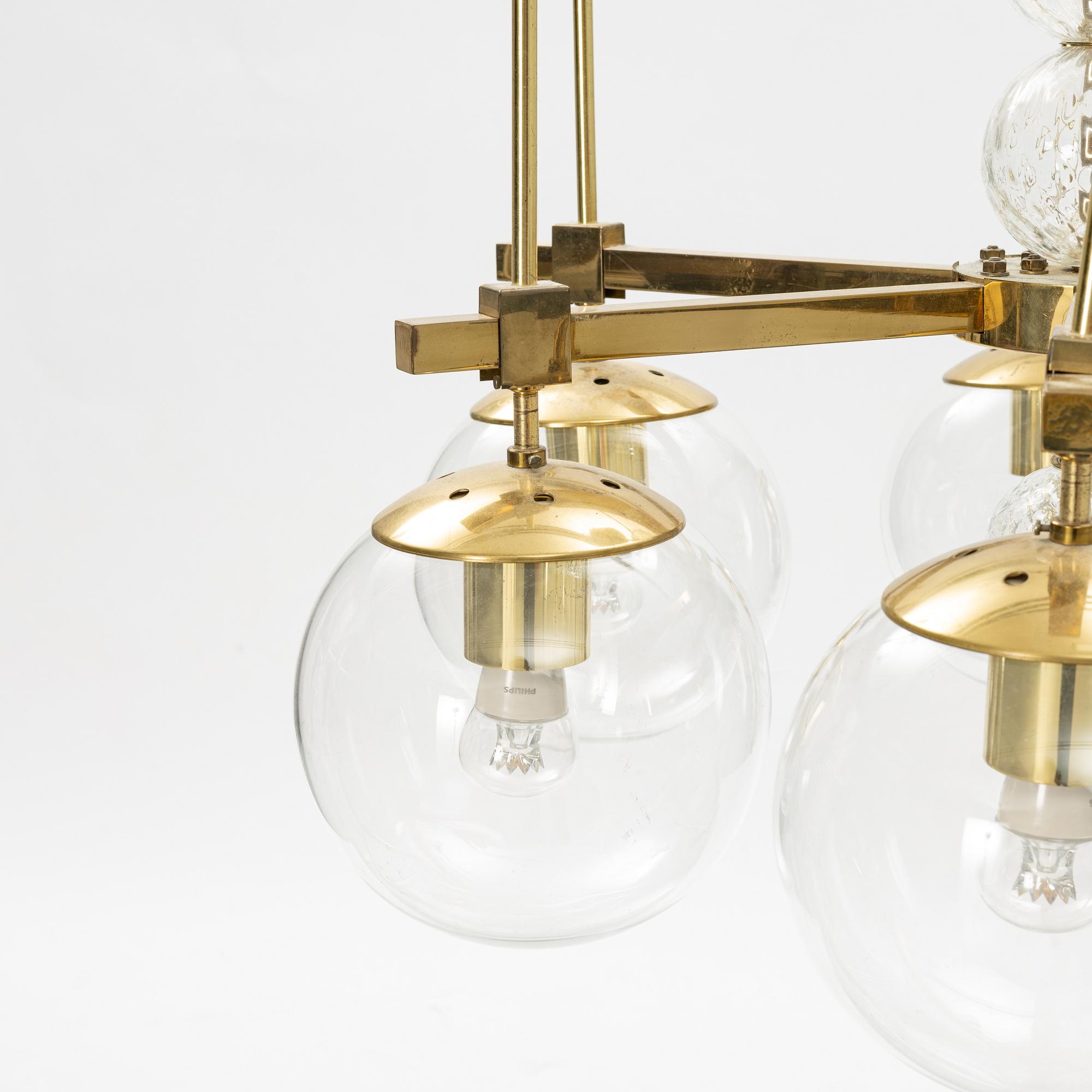 Kamenický Senov chandelier, a celing light, Czech Republic, second half of the 20th Century.