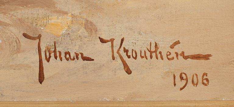 JOHAN KROUTHÉN , olja på duk, signerad och daterad 1906.