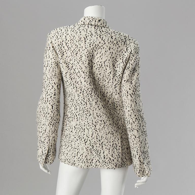 A wool jacket by Céline.