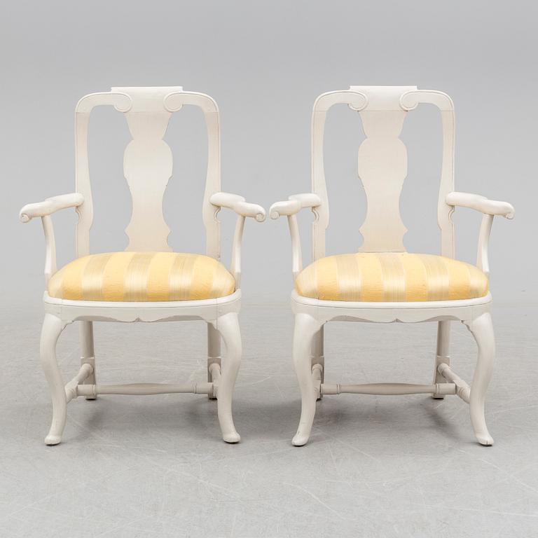 A pair of second half of the 18th century rokoko chairs.