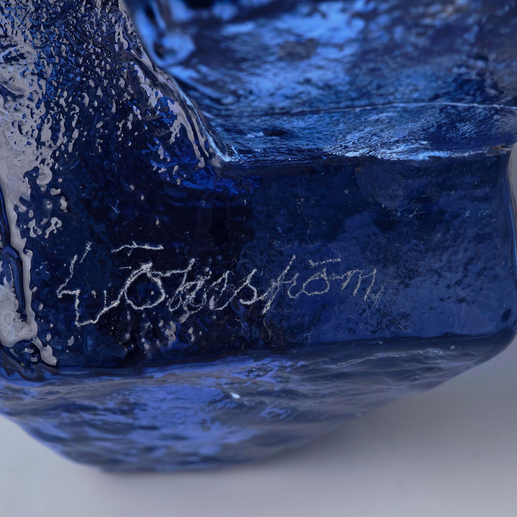 Edvin Öhrström, "Korona", a cast glass sculpture, Lindshammar Glassworks, 1970s.