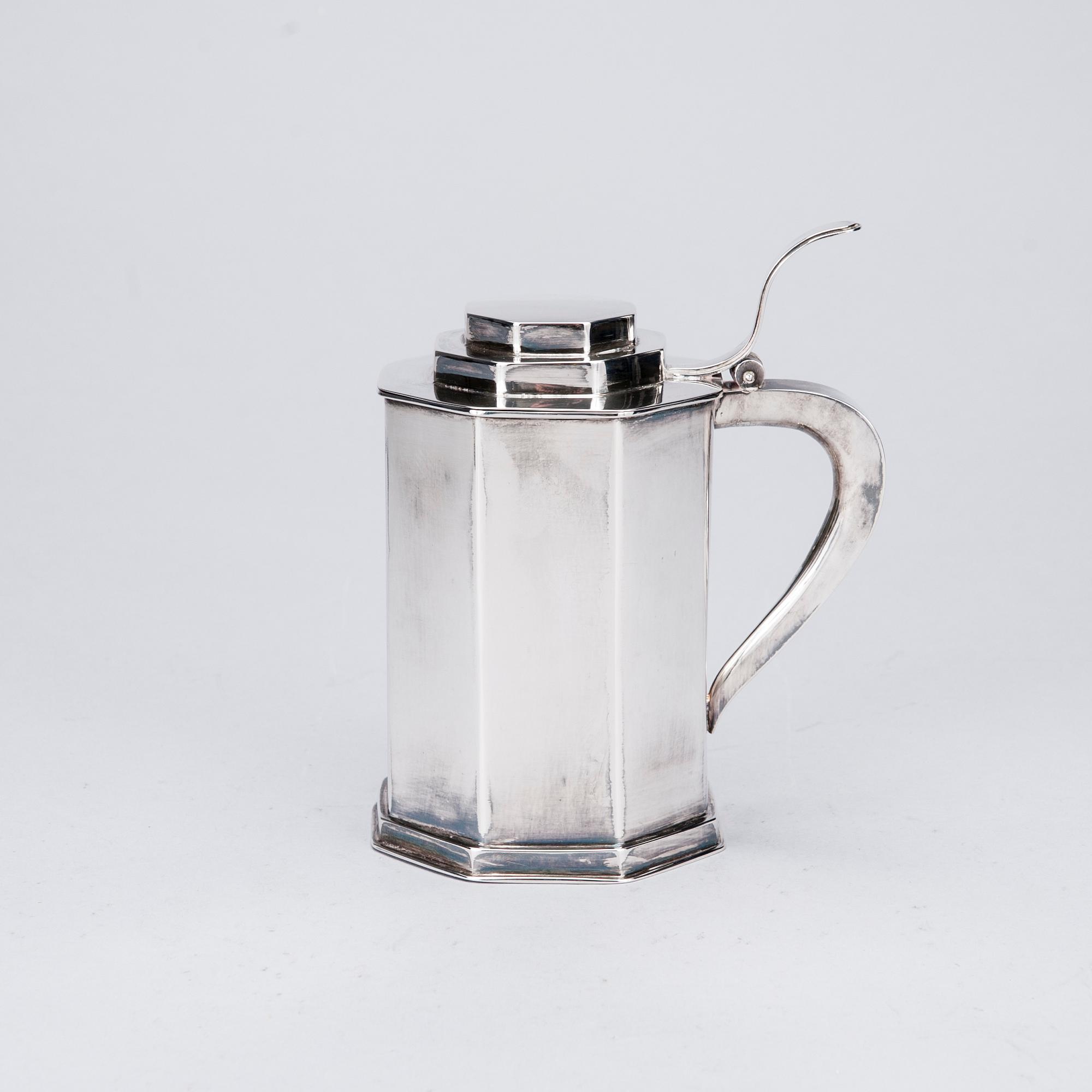 STOP, silver, Johannes Siggaard, Köpenhamn Danmark 1948. Vikt 399 g.