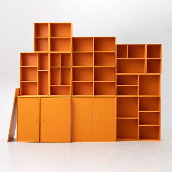 Peter J Lassen, shelf system, 13 pieces, Montana Møbler, Denmark, 2000s.