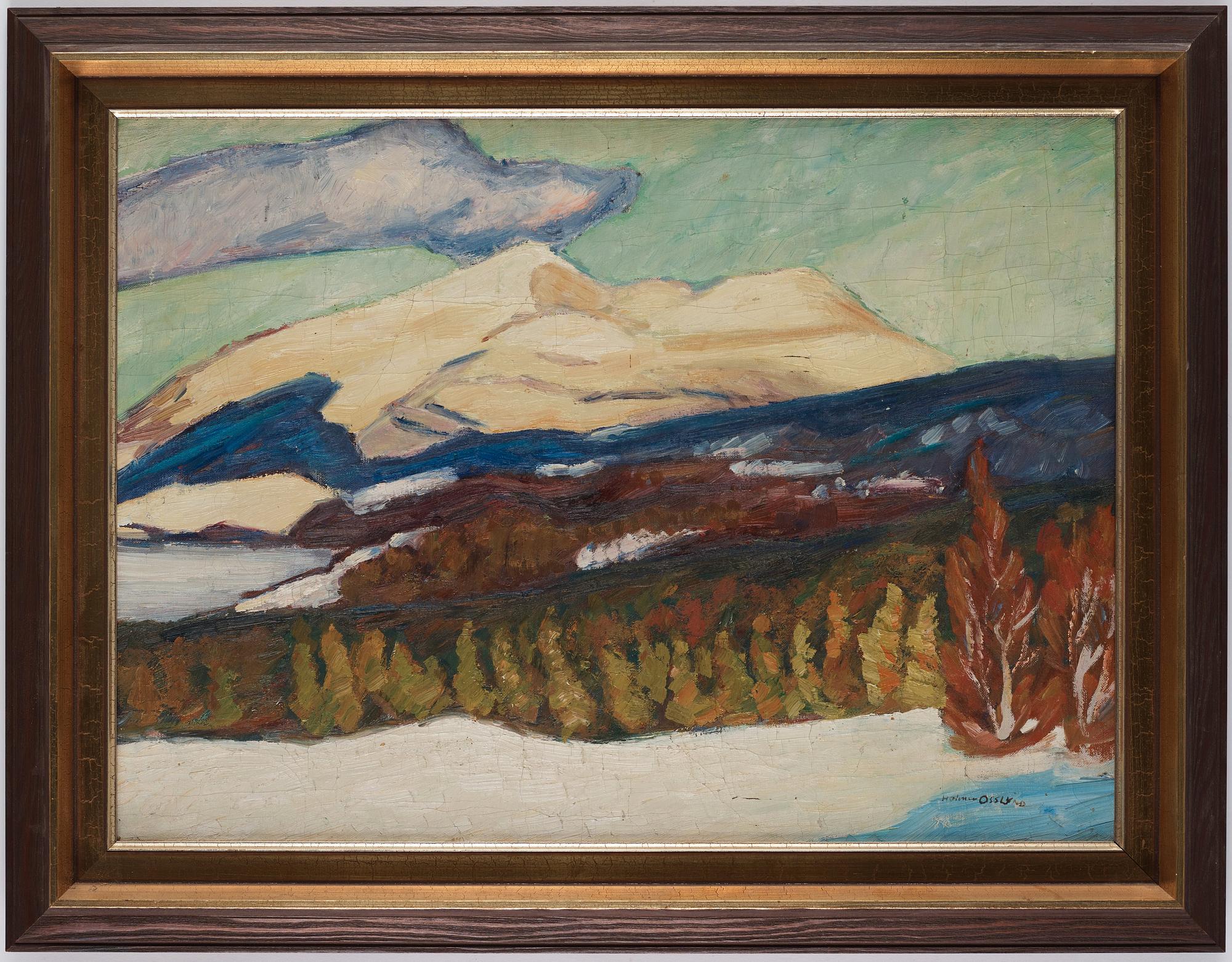 Helmer Osslund, Mountains in wintertime.