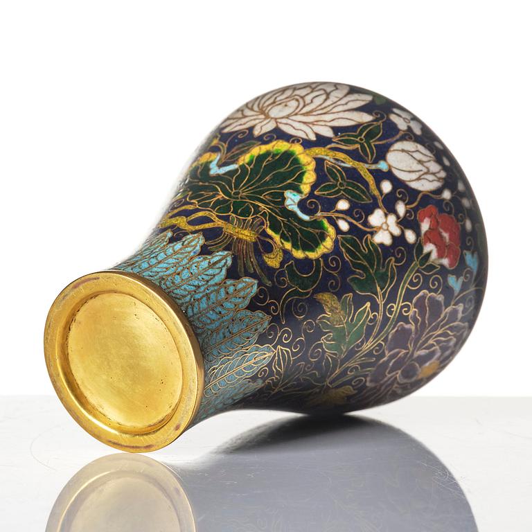 A cloisonne enamel meiping vase, Ming dynasty 1368-1644).