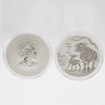 14 pcs 1oz coins 999 silver.