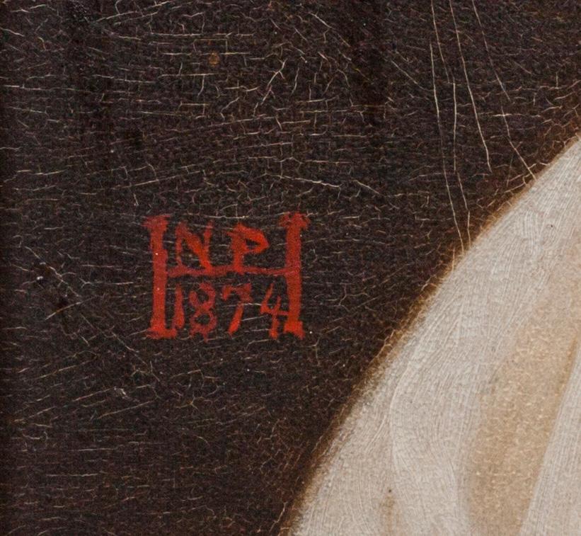 NIELS PETER HOLBECH, olja på duk, monogramsignerad och daterad 1874.