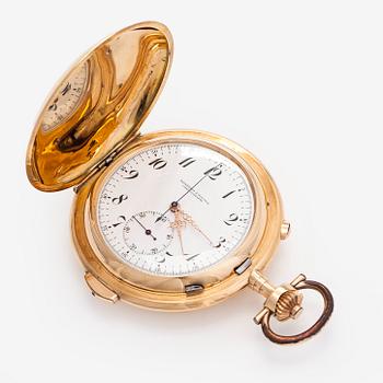 Nestor Delevaux, fickur, savonett, minutrepeter, kronograf, 62,5 mm.