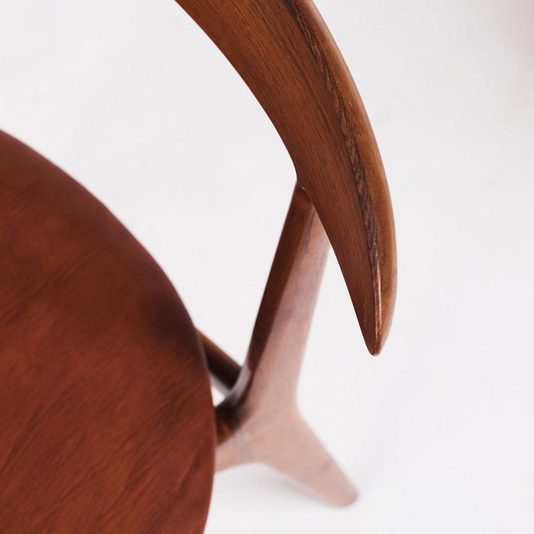 Kurt Østervig, 10 (6+4) rosewood chairs, model “Skagen” no. 27,  Brande Møbelindustri, Denmark 1950-60's.