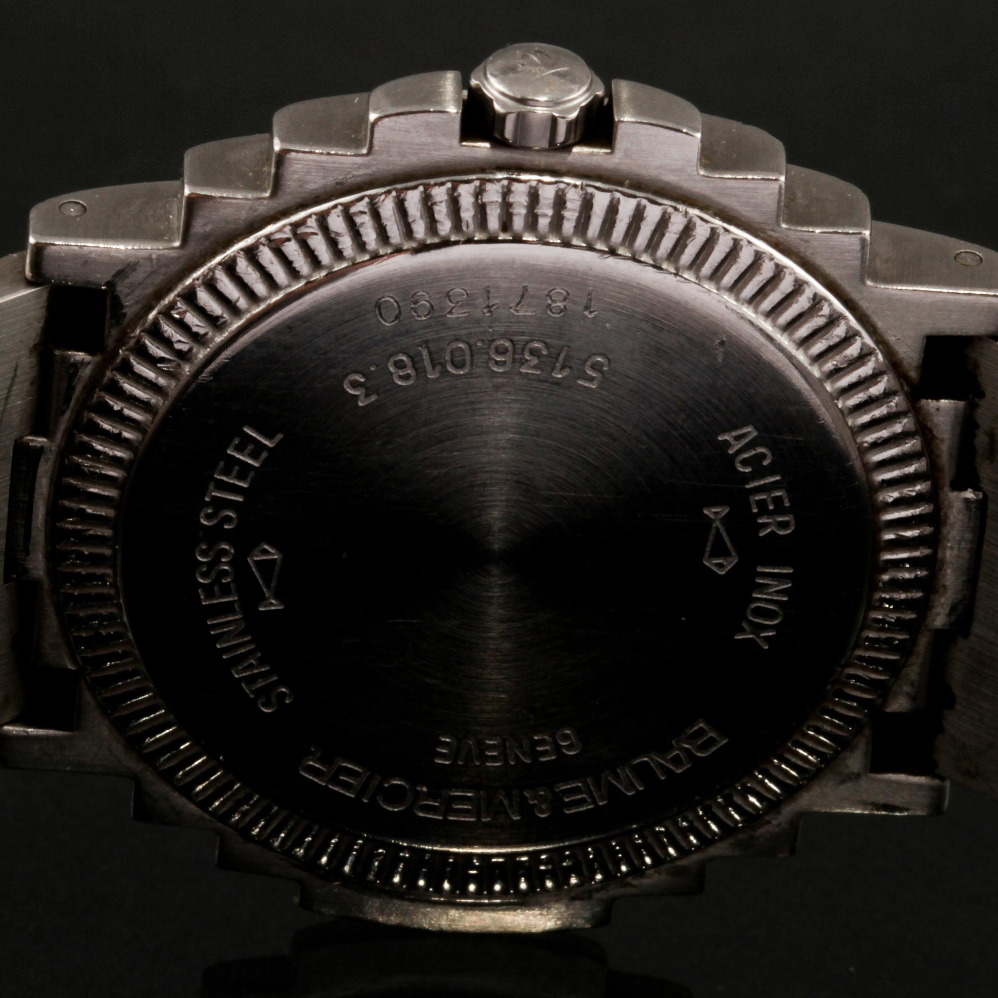 ARMBANDSUR, stål,  Baume & Mercier, 1900-talets slut.