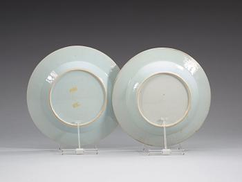 A set of 10 famille rose plates, Qing dynasty, Qianlong (1736-95).