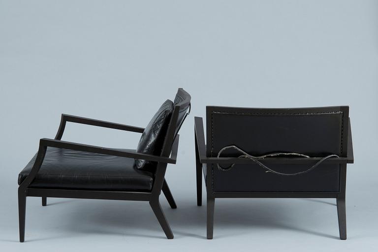 A PAIR OF ARMCHAIRS.